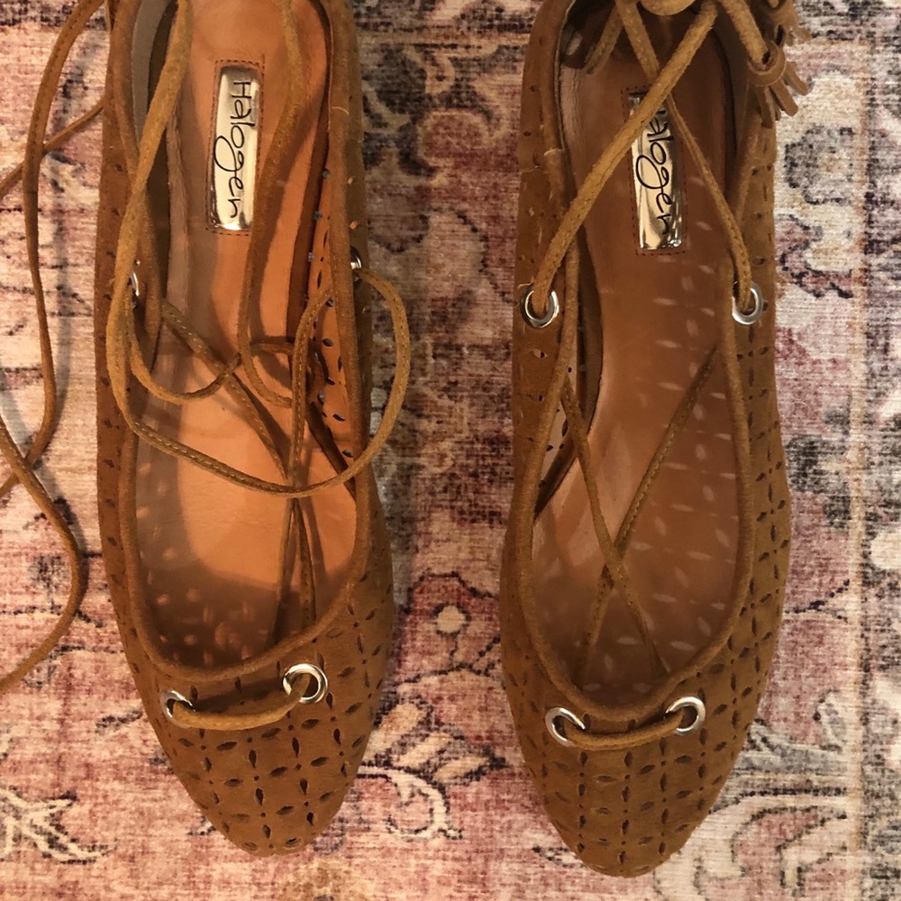 Nordstrom Halogen brand suede flats.